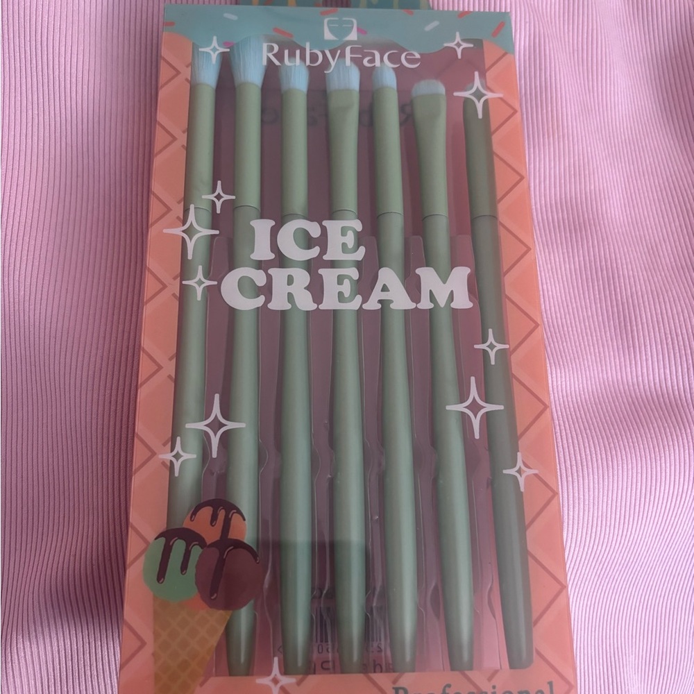 7pc Teal eye brush set